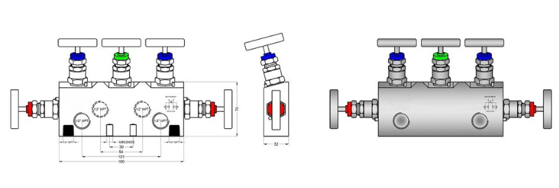 Pipe Gauge 90° Syphon Main View